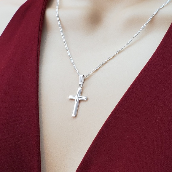 925 Sterling Silver Crucifix Cross Pendant - Picture 2 of 3